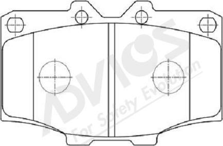 ADVICS-SEA A1N017Y - Комплект спирачно феродо, дискови спирачки vvparts.bg