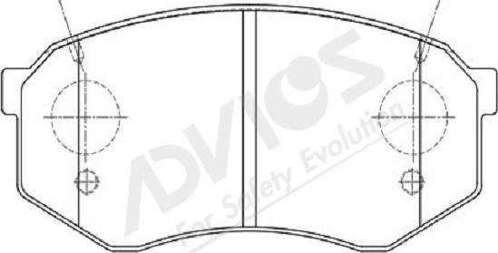 ADVICS-SEA A1N020Y - Комплект спирачно феродо, дискови спирачки vvparts.bg