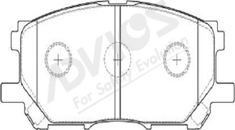 ADVICS-SEA A1N110Y - Комплект спирачно феродо, дискови спирачки vvparts.bg