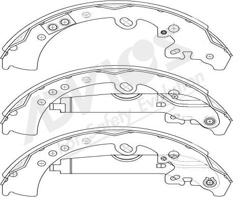 ADVICS-SEA A8N007Y - Комплект спирачна челюст vvparts.bg