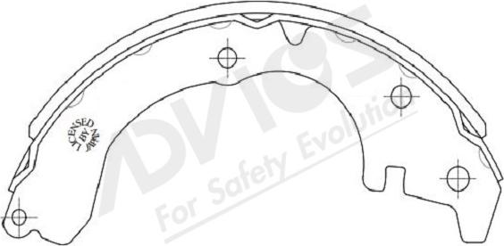 ADVICS-SEA A8N019Y - Комплект спирачна челюст vvparts.bg