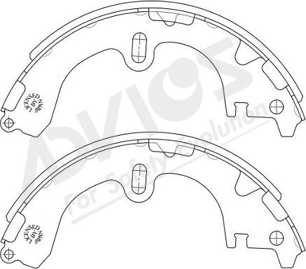 ADVICS-SEA A8N024Y - Комплект спирачна челюст vvparts.bg