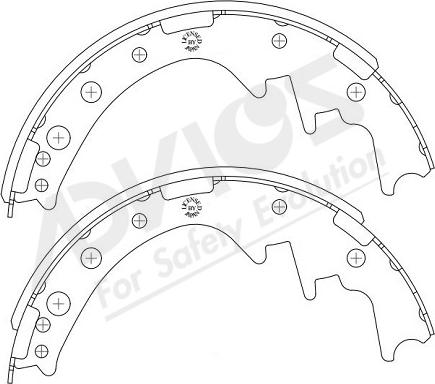 ADVICS-SEA A8N022Y - Комплект спирачна челюст vvparts.bg