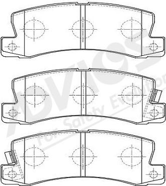 ADVICS-SEA A2N094Y - Комплект спирачно феродо, дискови спирачки vvparts.bg