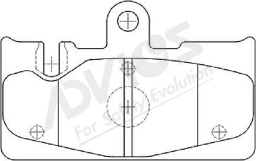 ADVICS-SEA A2N010Y - Комплект спирачно феродо, дискови спирачки vvparts.bg