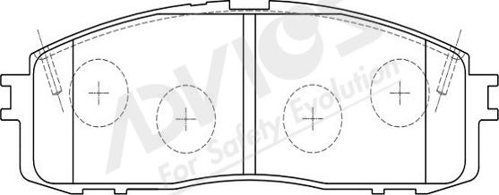 ADVICS-SEA A2N080Y - Комплект спирачно феродо, дискови спирачки vvparts.bg