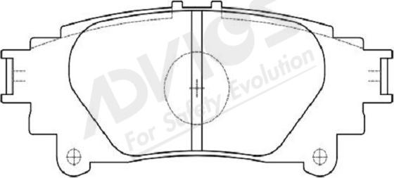 ADVICS-SEA A2N194Y - Комплект спирачно феродо, дискови спирачки vvparts.bg