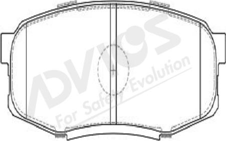 ADVICS-SEA A2N159Y - Комплект спирачно феродо, дискови спирачки vvparts.bg