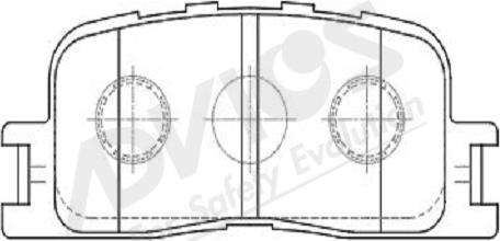 ADVICS-SEA A2N104Y - Комплект спирачно феродо, дискови спирачки vvparts.bg