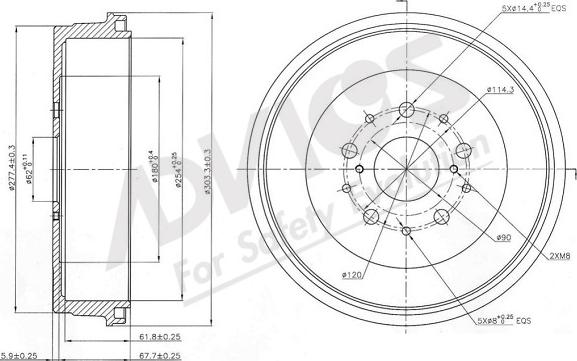 ADVICS-SEA A7R009 - Спирачен барабан vvparts.bg