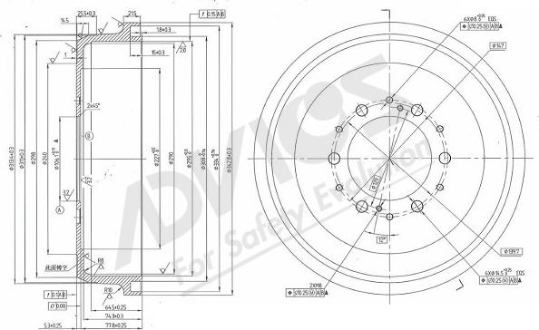 ADVICS-SEA A7R022 - Спирачен барабан vvparts.bg