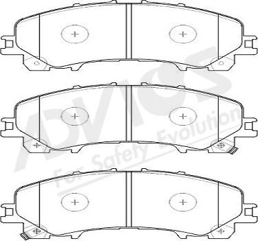 ADVICS-SEA B1N249Y - Комплект спирачно феродо, дискови спирачки vvparts.bg