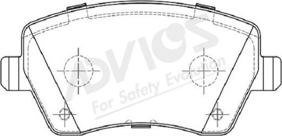 ADVICS-SEA B1N238Y - Комплект спирачно феродо, дискови спирачки vvparts.bg