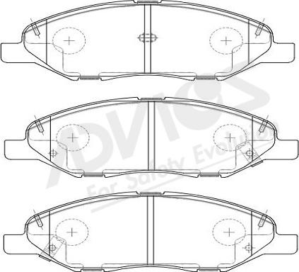 ADVICS-SEA B1N222Y - Комплект спирачно феродо, дискови спирачки vvparts.bg