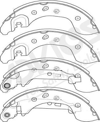 ADVICS-SEA B8N007Y - Комплект спирачна челюст vvparts.bg