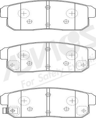 ADVICS-SEA B2N040Y - Комплект спирачно феродо, дискови спирачки vvparts.bg