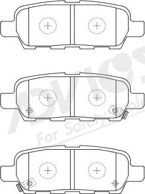 ADVICS-SEA B2N255Y - Комплект спирачно феродо, дискови спирачки vvparts.bg