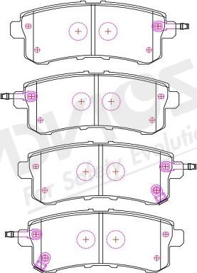 ADVICS-SEA B2N213Y - Комплект спирачно феродо, дискови спирачки vvparts.bg