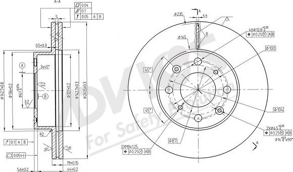 ADVICS-SEA C6F570 - Спирачен диск vvparts.bg