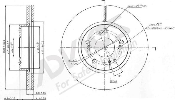 ADVICS-SEA C6F267 - Спирачен диск vvparts.bg