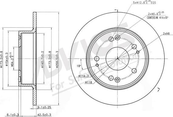 ADVICS-SEA C6R248 - Спирачен диск vvparts.bg