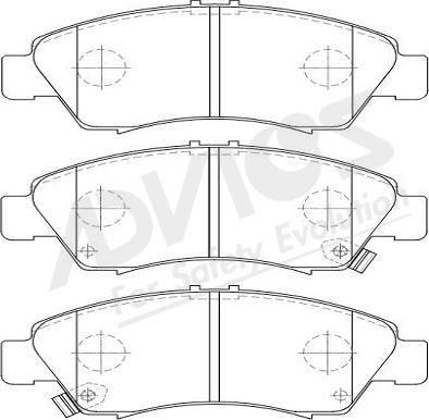 ADVICS-SEA C1N020Y - Комплект спирачно феродо, дискови спирачки vvparts.bg