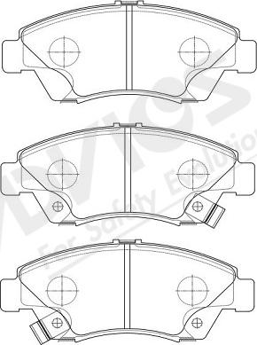 ADVICS-SEA C1N132Y - Комплект спирачно феродо, дискови спирачки vvparts.bg