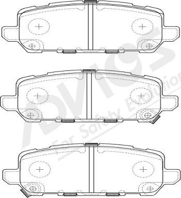 ADVICS-SEA C2N146Y - Комплект спирачно феродо, дискови спирачки vvparts.bg