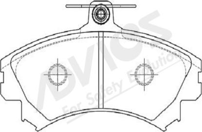 ADVICS-SEA D1N092Y - Комплект спирачно феродо, дискови спирачки vvparts.bg