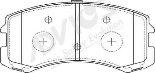 ADVICS-SEA D1N004Y - Комплект спирачно феродо, дискови спирачки vvparts.bg