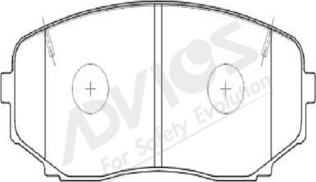 ADVICS-SEA D1N109Y - Комплект спирачно феродо, дискови спирачки vvparts.bg