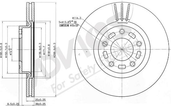 ADVICS-SEA E6F183 - Спирачен диск vvparts.bg