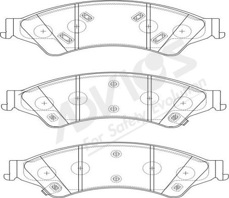 ADVICS-SEA E1N090Y - Комплект спирачно феродо, дискови спирачки vvparts.bg