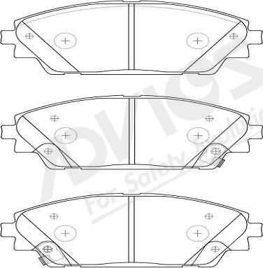 ADVICS-SEA E1N106Y - Комплект спирачно феродо, дискови спирачки vvparts.bg