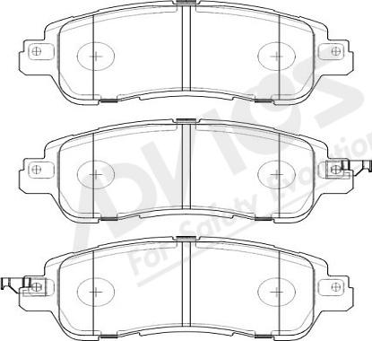 ADVICS-SEA E1N110Y - Комплект спирачно феродо, дискови спирачки vvparts.bg