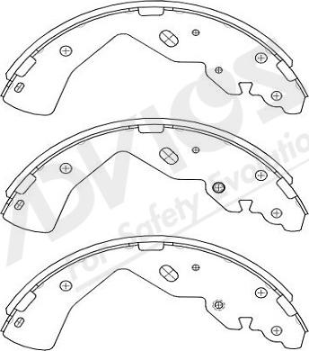 ADVICS-SEA E8N014Y - Комплект спирачна челюст vvparts.bg