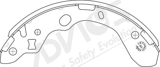 ADVICS-SEA E8N013Y - Комплект спирачна челюст vvparts.bg