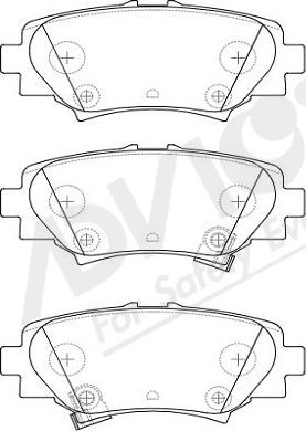 ADVICS-SEA E2N105Y - Комплект спирачно феродо, дискови спирачки vvparts.bg