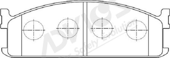 ADVICS-SEA J1N003Y - Комплект спирачно феродо, дискови спирачки vvparts.bg