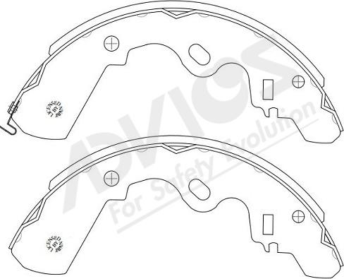 ADVICS-SEA J8N007Y - Комплект спирачна челюст vvparts.bg