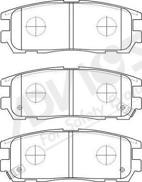 ADVICS-SEA J2N009Y - Комплект спирачно феродо, дискови спирачки vvparts.bg