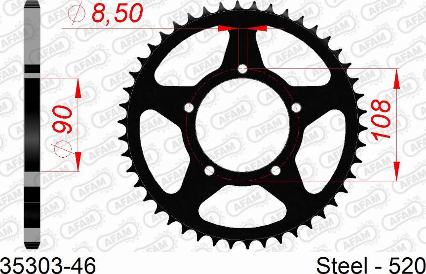 AFAM 35303-46 - Зъбно колело за верига vvparts.bg