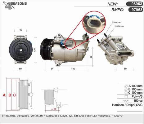 AHE 98963 - Компресор, климатизация vvparts.bg