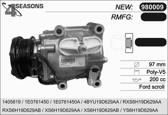 AHE 980009 - Компресор, климатизация vvparts.bg