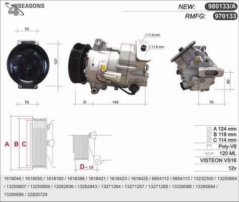 AHE 980133/A - Компресор, климатизация vvparts.bg