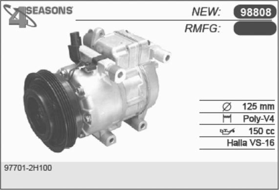 AHE 98808 - Компресор, климатизация vvparts.bg