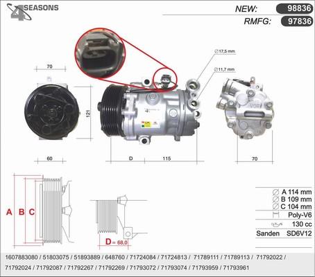 AHE 98836 - Компресор, климатизация vvparts.bg