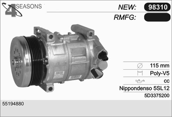 AHE 98310 - Компресор, климатизация vvparts.bg