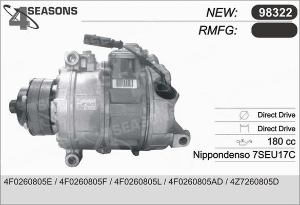 AHE 98322 - Компресор, климатизация vvparts.bg