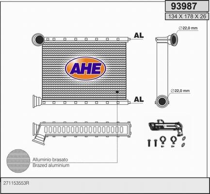 AHE 93987 - Топлообменник, отопление на вътрешното пространство vvparts.bg